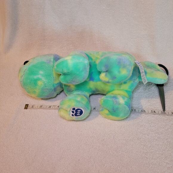 Build A Bear Tie-dye Chameleon Lizard Green Blue BAB Stuffed Plush 2024 - Picture 7 of 7